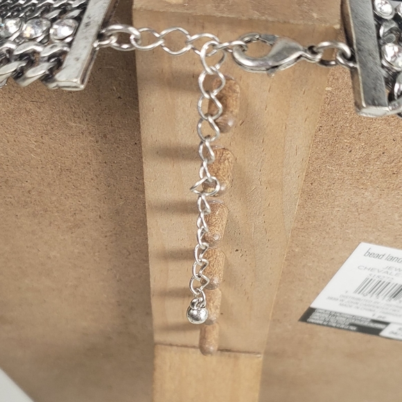 Vintage Rhinestone Bib Statement Necklace, Huge Runway Necklace, Theater Costume - Picture 6 of 13